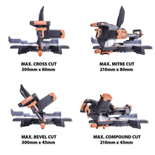 Evolution R255SMS+ 255mm Sliding Mitre Saw With TCT Multi-Material Cutting Blade (Refurbished - Like New)