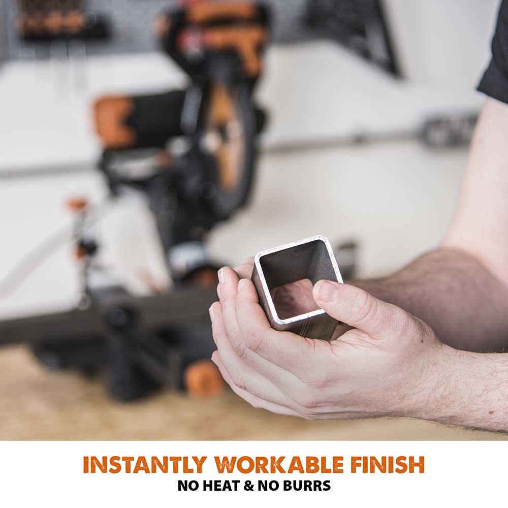 Evolution R255SMS-DB+ 255mm Double Bevel Mitre Saw & XL Rolling Stand Bundle