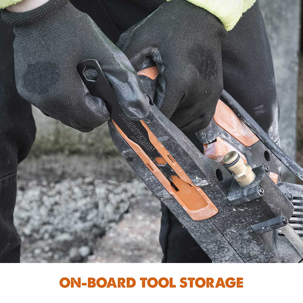 R300DCT+ Electric Disc Cutter with Foot Pump Water Bottle, Bag & Extra Blade Bundle