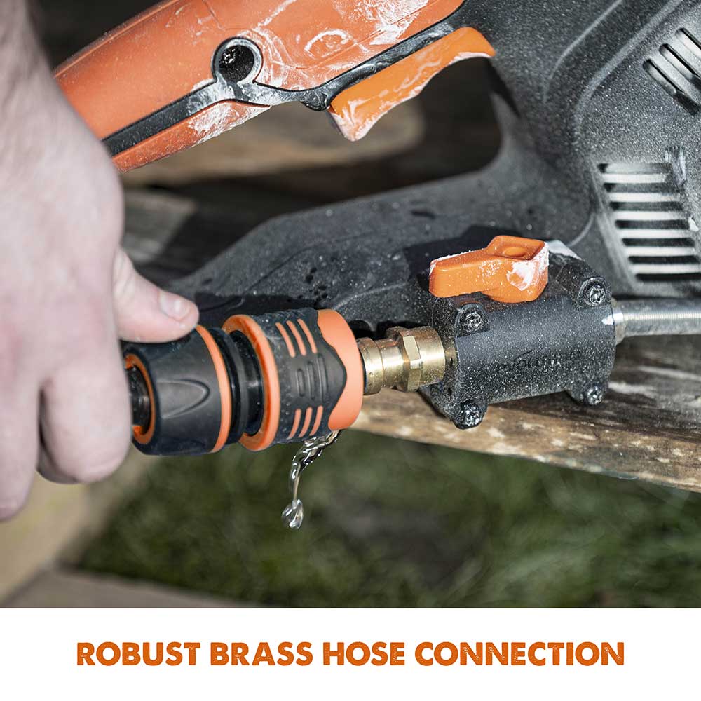 R300DCT+ Electric Disc Cutter with Foot Pump Water Bottle, Bag & Extra Blade Bundle