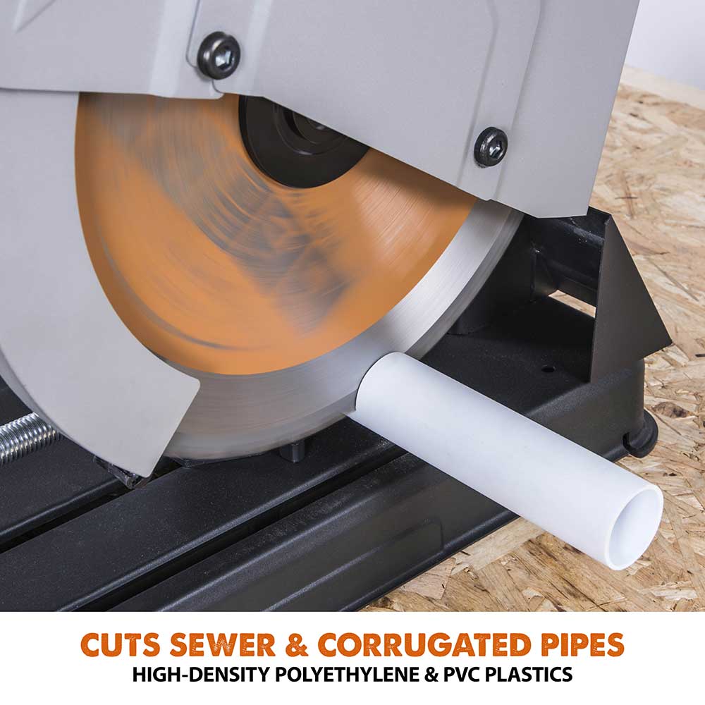 Evolution R355CPS 355mm Chop Saw + Extra 355mm Blade + Chop Saw Stand Bundle