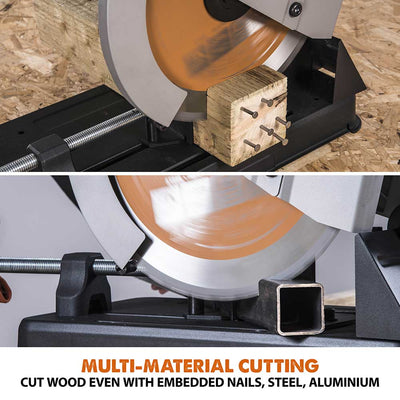 Evolution R355CPS 355mm Chop Saw + Extra 355mm Blade + Chop Saw Stand Bundle