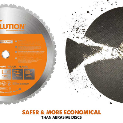 Evolution R355CPS 355mm Chop Saw + Extra 355mm Blade + Chop Saw Stand Bundle