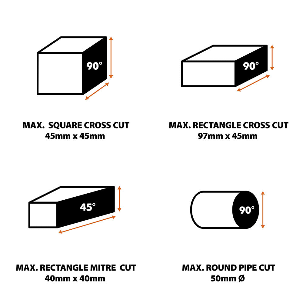 Evolution RAGE4 - 185mm Chop Saw with TCT Multi-material Cutting Blade