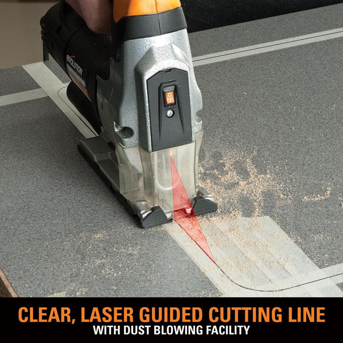 Laser store guided jigsaw