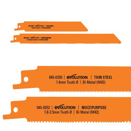Evolution Reciprocating Saw Multi-Material Cutting Blades (x2) - Evolution Power Tools UK