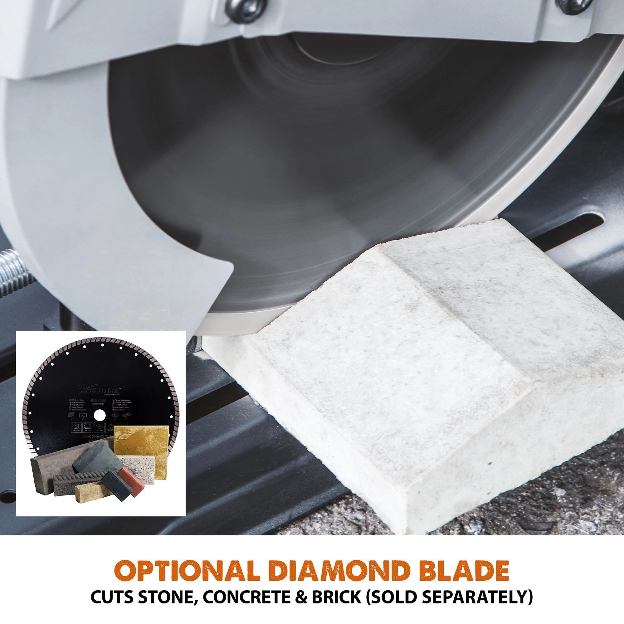 Refurbished C-Stock Evolution R355CPS 355mm Chop Saw with TCT Multi-material Cutting Blade