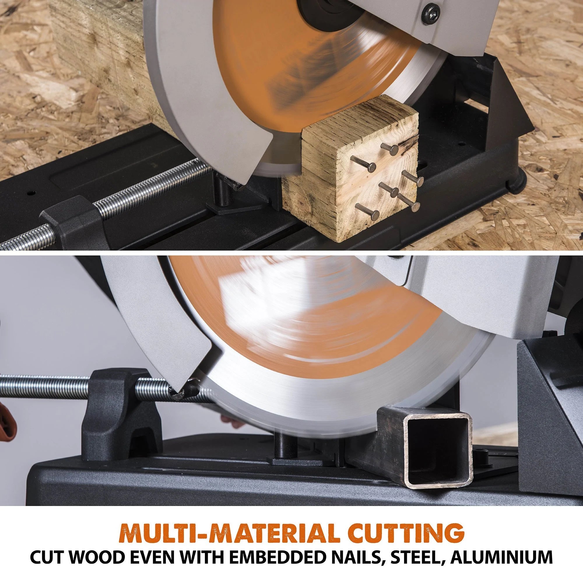 Refurbished C-Stock Evolution R355CPS 355mm Chop Saw with TCT Multi-material Cutting Blade