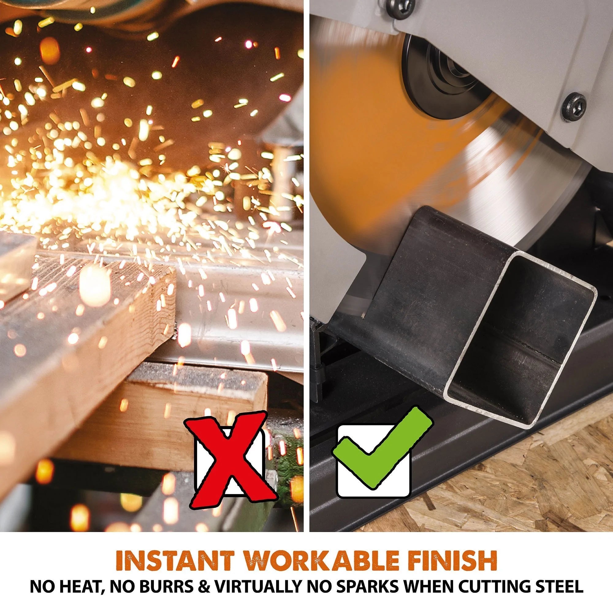 Refurbished C-Stock Evolution R355CPS 355mm Chop Saw with TCT Multi-material Cutting Blade