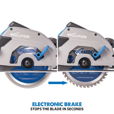 Evolution S185CCSL 185mm Metal Cutting Circular Saw with TCT Mild Steel Cutting Blade