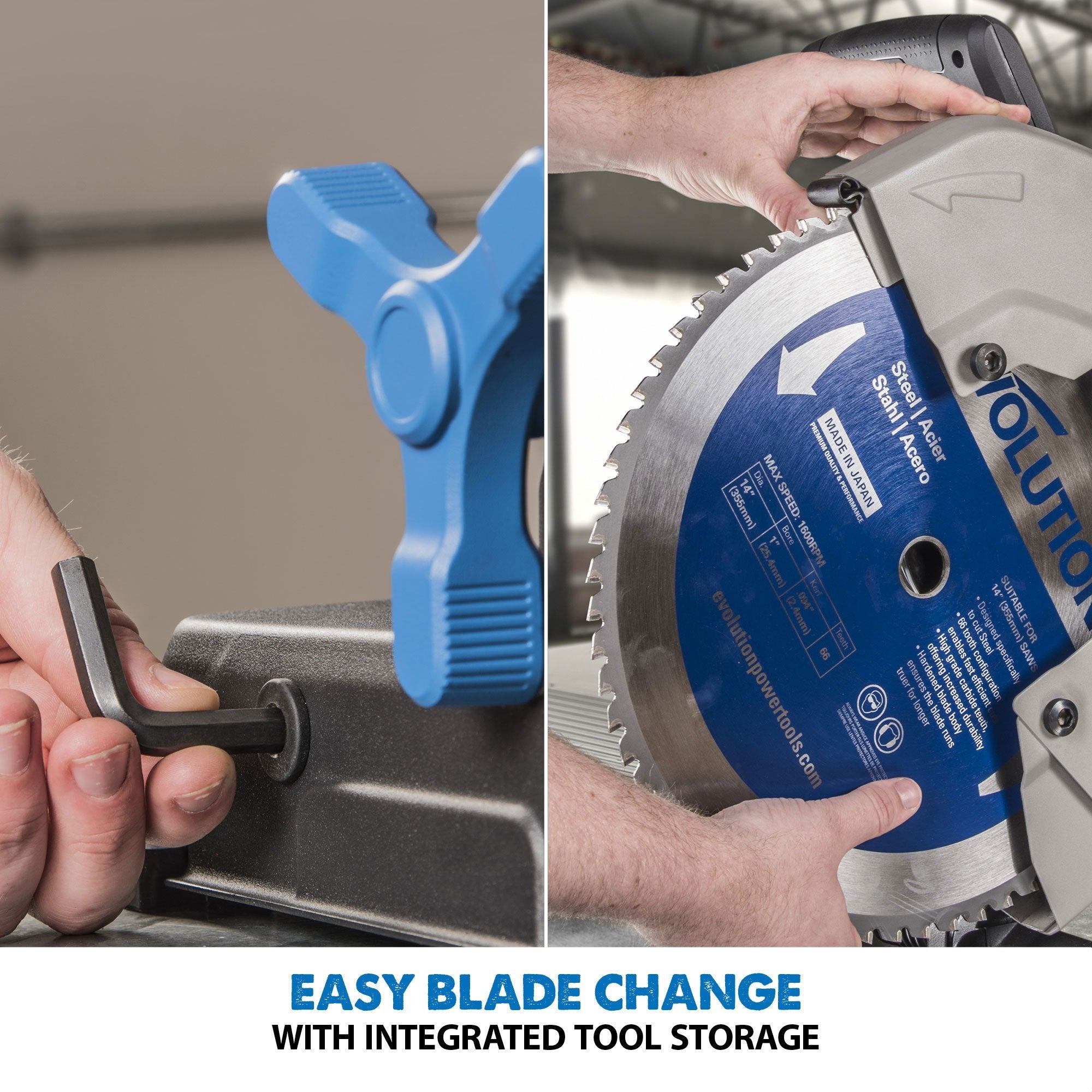 Evolution S355CPS 355mm Metal Cutting Chop Saw With TCT Blade (Refurbished - Like New)