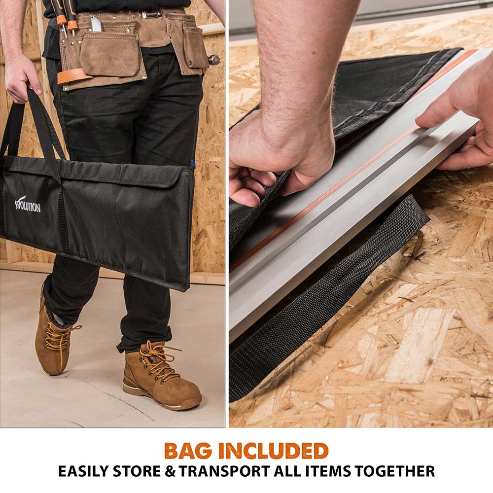 Evolution R185CCSX Handheld Circular Saw, ST2800-G2  2.8m 2-piece Track & 3-piece Mini-Track Bundle