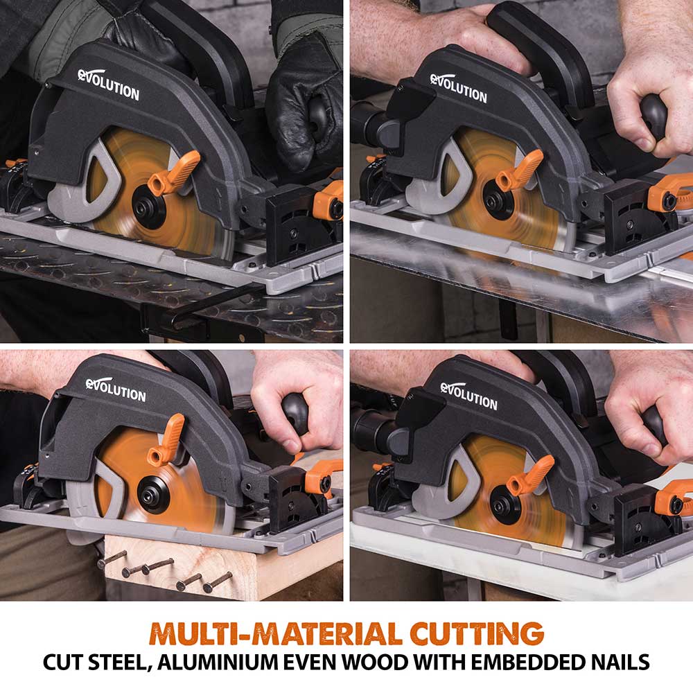 Evolution R185CCSX Handheld Circular Saw, ST2800-G2  2.8m 2-piece Track & 3-piece Mini-Track Bundle